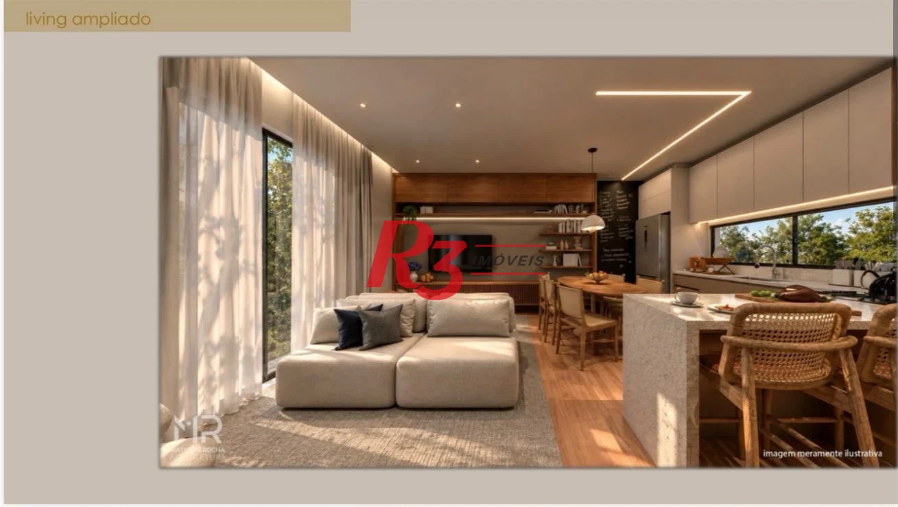 Village com 2 dormitórios à venda, 110 m² por R$ 665.000,00 - Campo Grande - Santos/SP