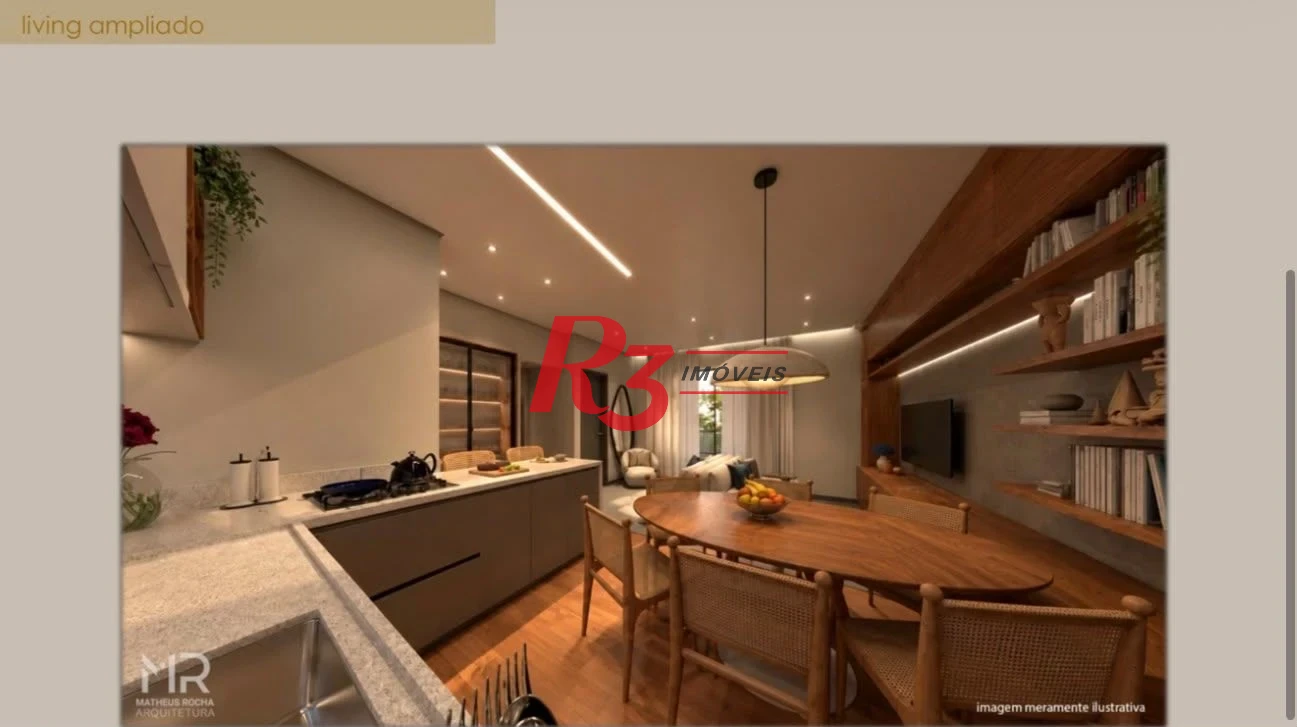 Village com 2 dormitórios à venda, 110 m² por R$ 665.000,00 - Campo Grande - Santos/SP