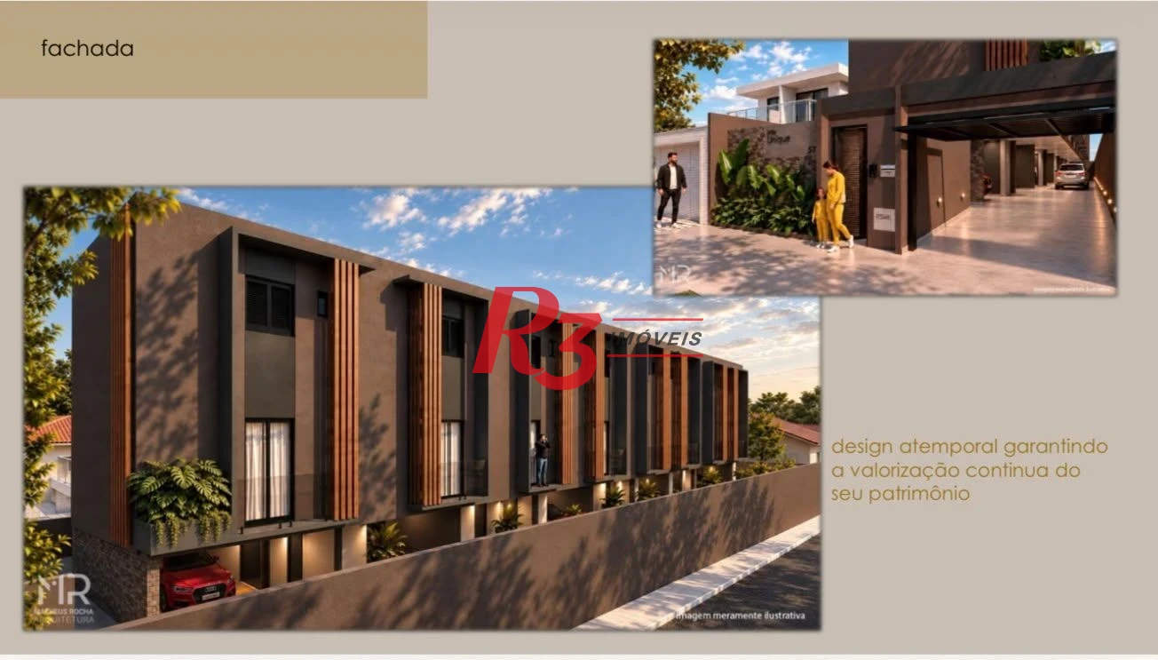 Village com 2 dormitórios à venda, 110 m² por R$ 639.000,00 - Campo Grande - Santos/SP