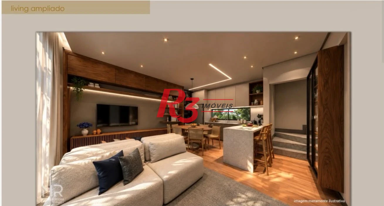 Village com 2 dormitórios à venda, 110 m² por R$ 639.000,00 - Campo Grande - Santos/SP