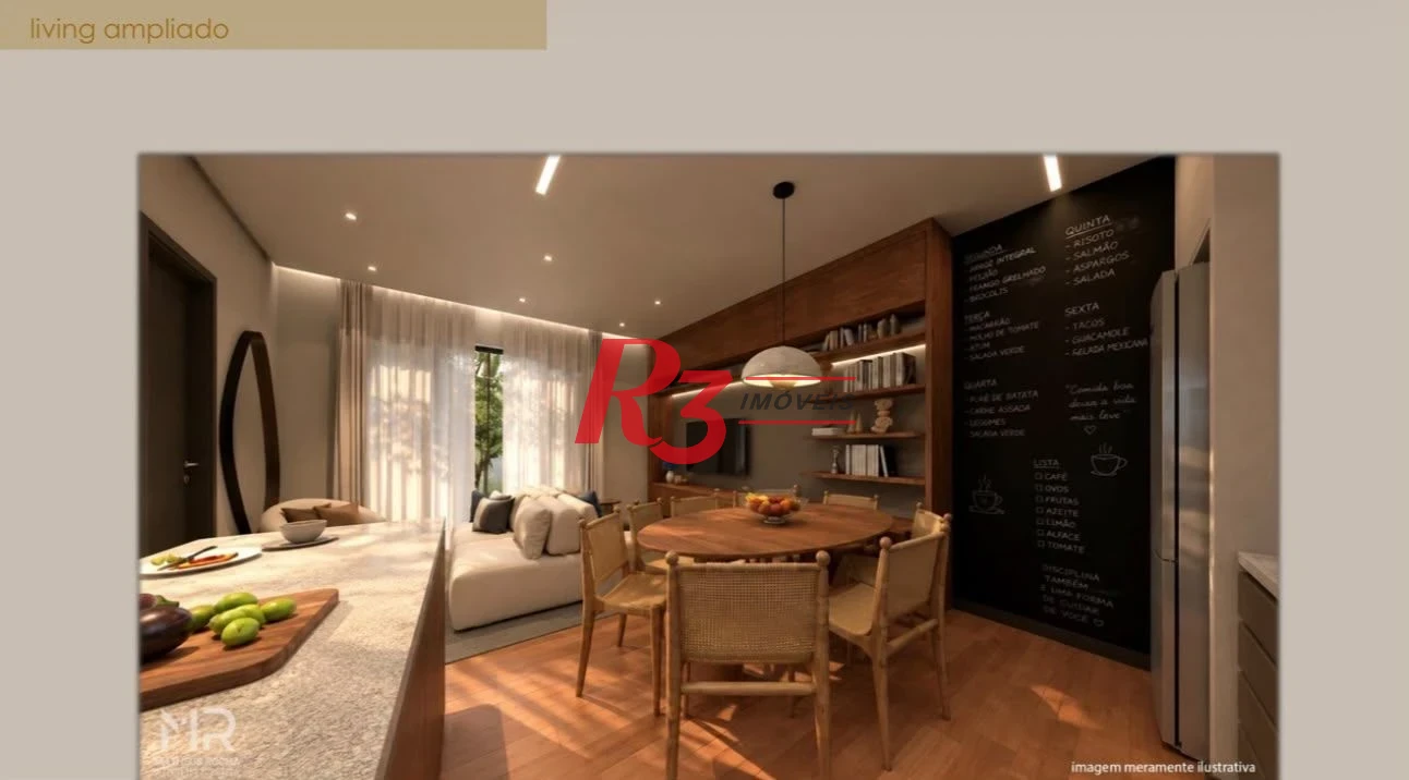 Village com 2 dormitórios à venda, 110 m² por R$ 639.000,00 - Campo Grande - Santos/SP