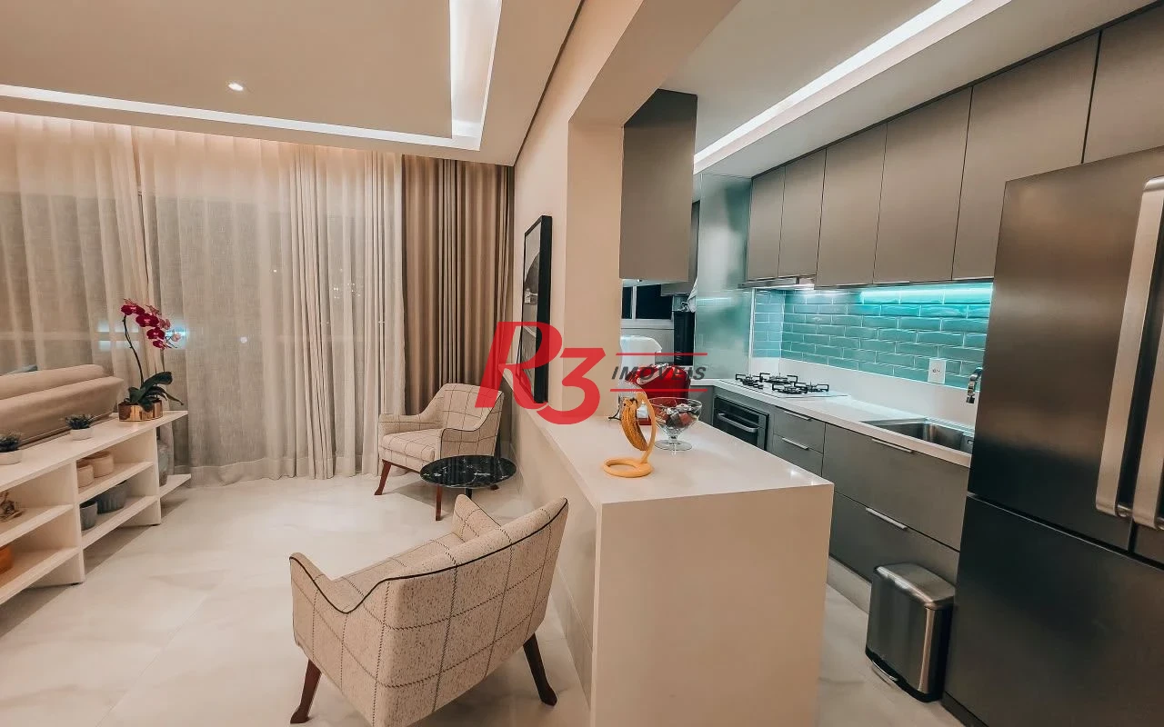Apartamento com 2 dormitórios à venda, 88 m² por R$ 1.400.000,00 - Campo Grande - Santos/SP