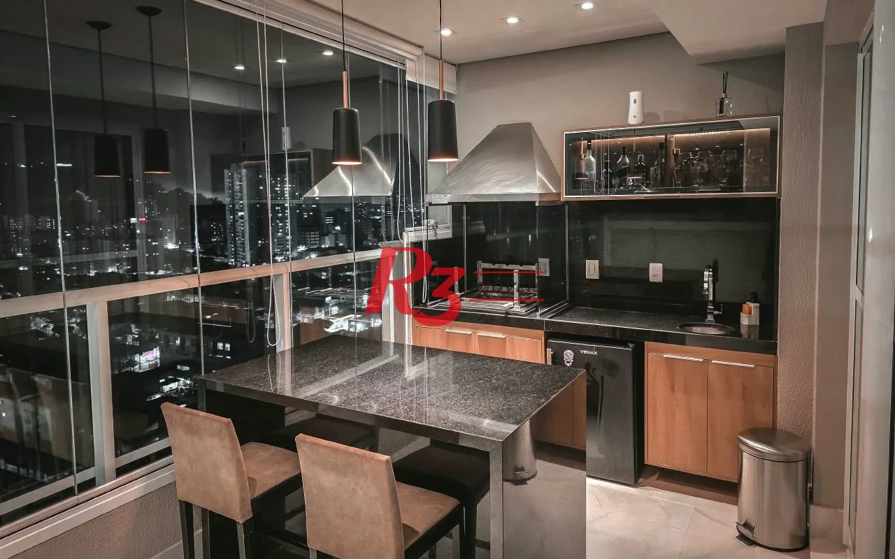 Apartamento com 2 dormitórios à venda, 88 m² por R$ 1.400.000,00 - Campo Grande - Santos/SP