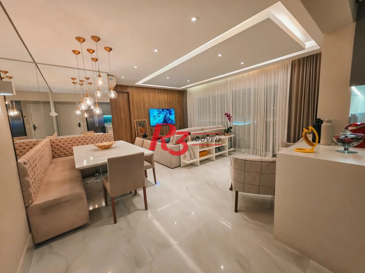 Apartamento com 2 dormitórios à venda, 88 m² por R$ 1.400.000,00 - Campo Grande - Santos/SP