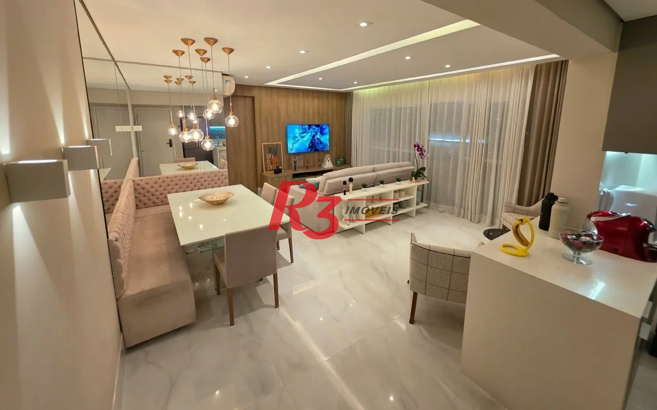 Apartamento com 2 dormitórios à venda, 88 m² por R$ 1.400.000,00 - Campo Grande - Santos/SP