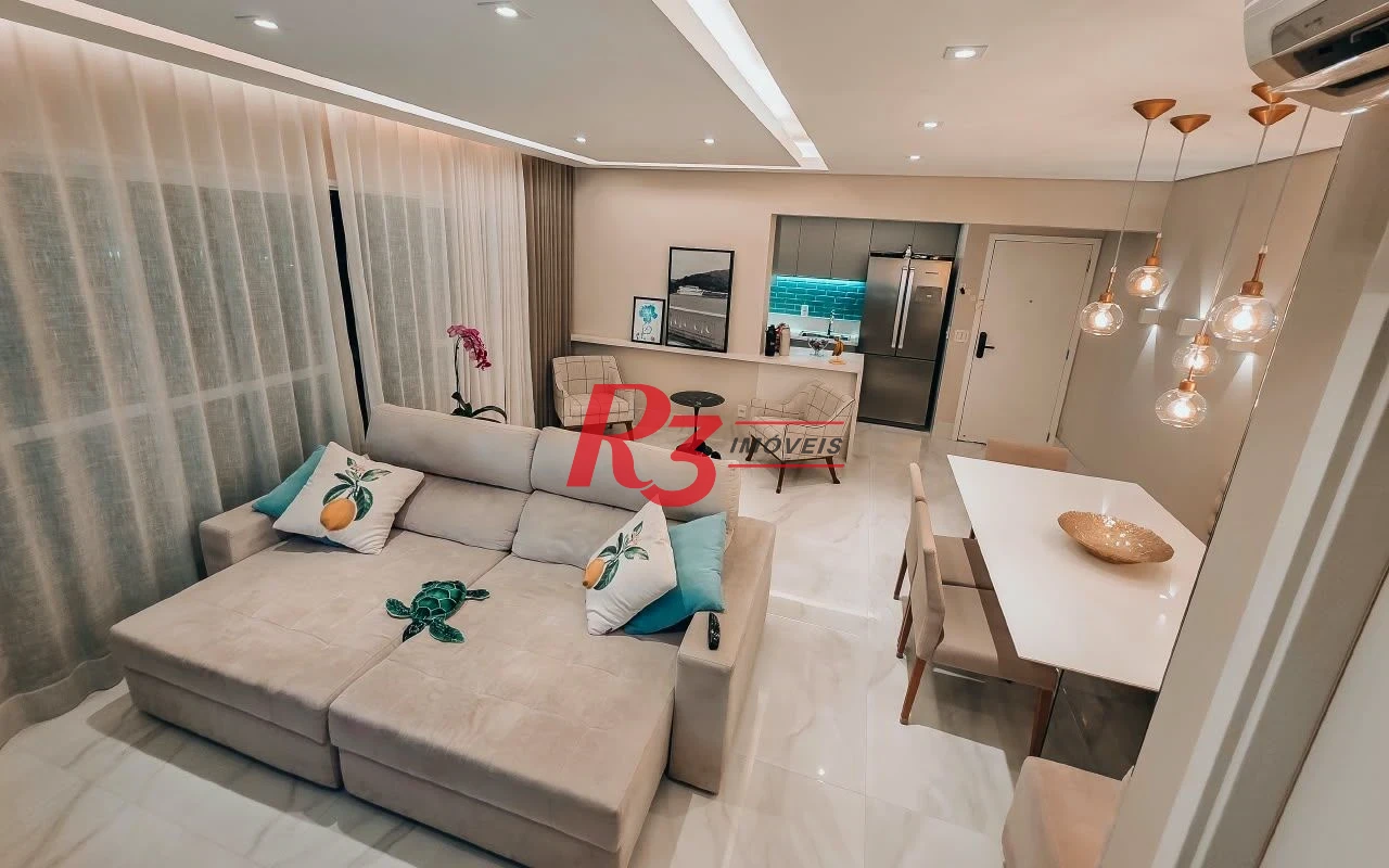 Apartamento com 2 dormitórios à venda, 88 m² por R$ 1.400.000,00 - Campo Grande - Santos/SP