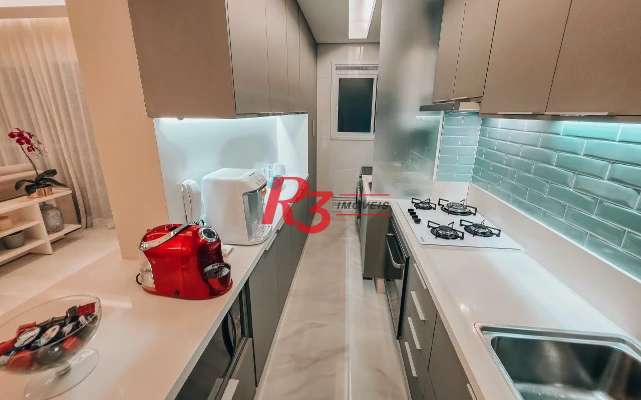 Apartamento com 2 dormitórios à venda, 88 m² por R$ 1.400.000,00 - Campo Grande - Santos/SP