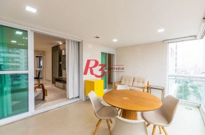 Apartamento com 3 dormitórios, 151 m² - venda por R$ 2.690.000,00 ou aluguel por R$ 18.000,00/mês - Aparecida - Santos/SP