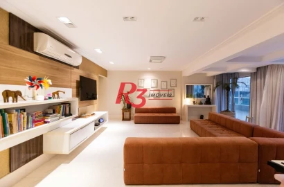 Apartamento Garden com 3 dormitórios à venda, 476 m² por R$ 5.500.000,00 - Embaré - Santos/SP