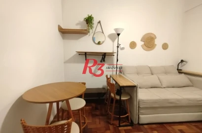 Apartamento com 1 dormitório à venda, 39 m² por R$ 370.000,00 - Embaré - Santos/SP
