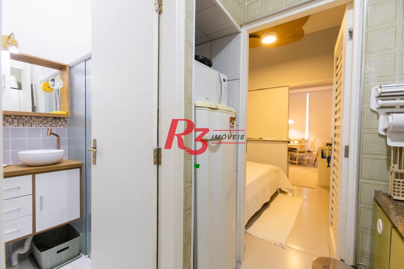 Apartamento com 1 dormitório à venda, 38 m² por R$ 415.000 - Boqueirão - Santos/SP