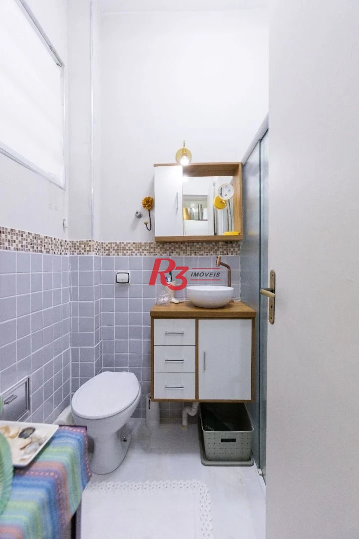 Apartamento com 1 dormitório à venda, 38 m² por R$ 415.000 - Boqueirão - Santos/SP