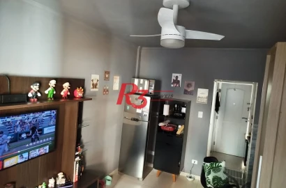 Kitnet com 1 dormitório à venda, 29 m² por R$ 400.000,00 - Aparecida - Santos/SP