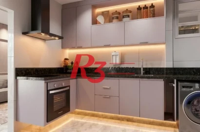 Apartamento com 2 dormitórios à venda, 66 m² por R$ 600.000,00 - Embaré - Santos/SP