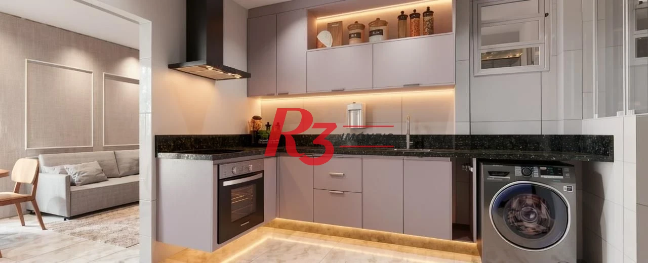 Apartamento com 2 dormitórios à venda, 66 m² por R$ 600.000,00 - Embaré - Santos/SP