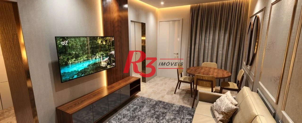 Apartamento com 2 dormitórios à venda, 66 m² por R$ 600.000,00 - Embaré - Santos/SP