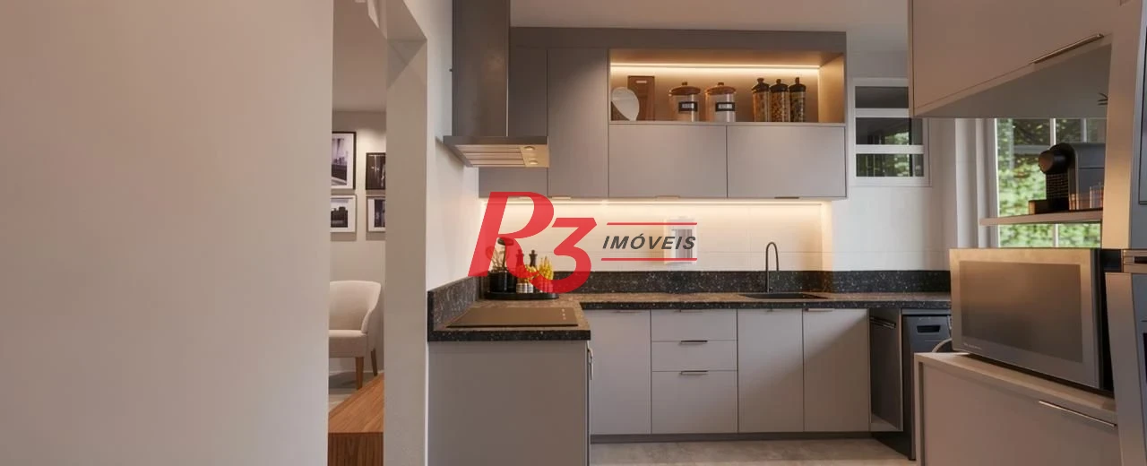 Apartamento com 2 dormitórios à venda, 66 m² por R$ 600.000,00 - Embaré - Santos/SP