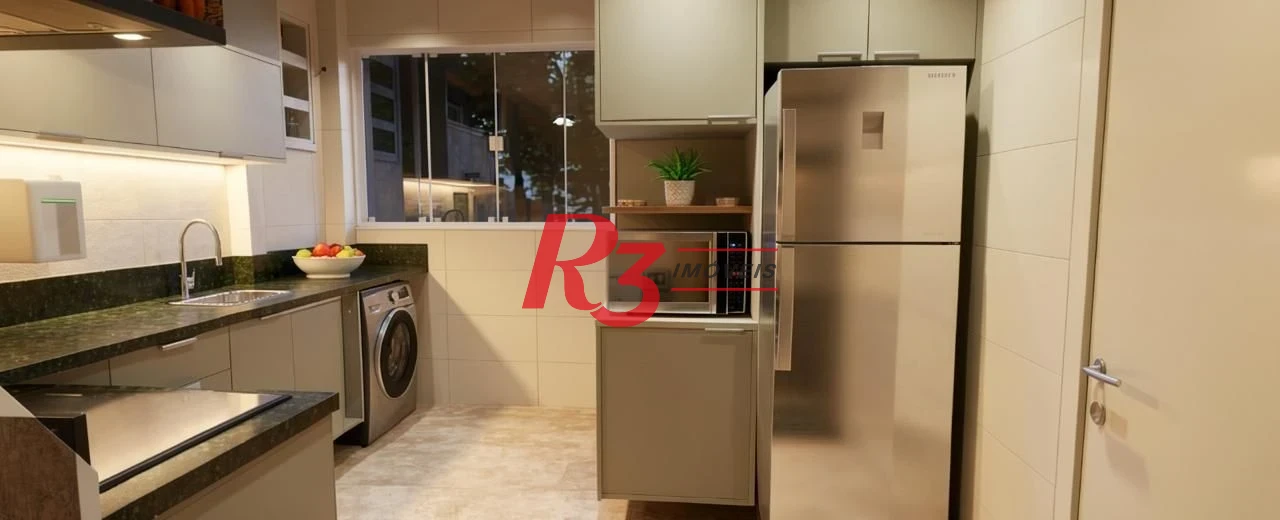 Apartamento com 2 dormitórios à venda, 66 m² por R$ 600.000,00 - Embaré - Santos/SP