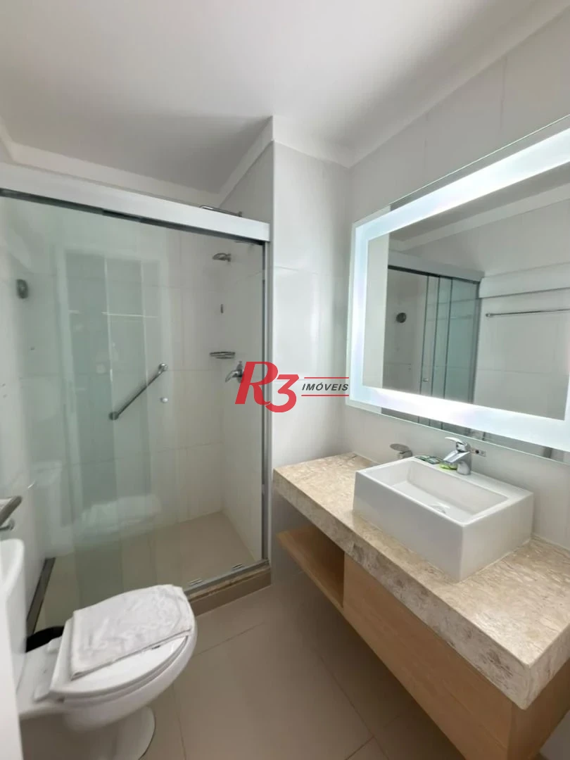 Flat com 1 dormitório à venda, 25 m² por R$ 410.000,00 - Gonzaga - Santos/SP