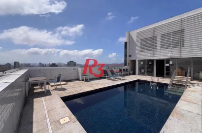 Flat com 1 dormitório à venda, 24 m² por R$ 410.000,00 - Gonzaga - Santos/SP