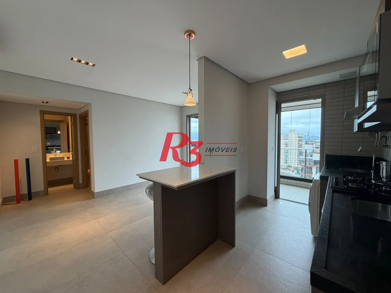 Apartamento com 1 dormitório à venda, 63 m² por R$ 840.000,00 - Aparecida - Santos/SP