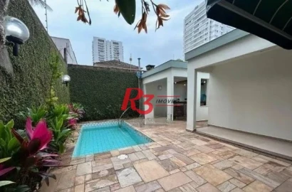 Casa com 3 dormitórios à venda, 250 m² por R$ 2.500.000,00 - Embaré - Santos/SP