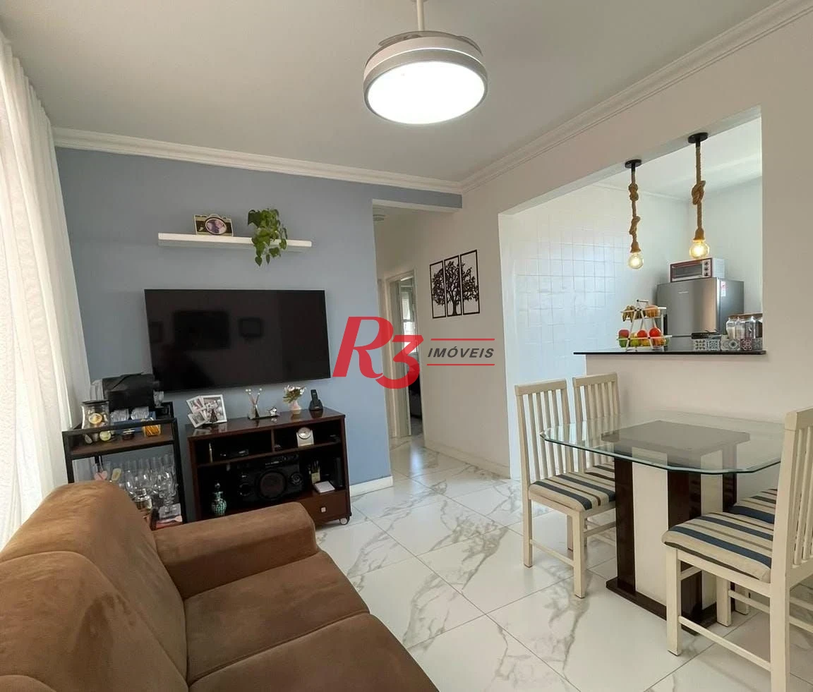 Apartamento com 2 dormitórios à venda, 70 m² por R$ 440.000,00 - Aparecida - Santos/SP