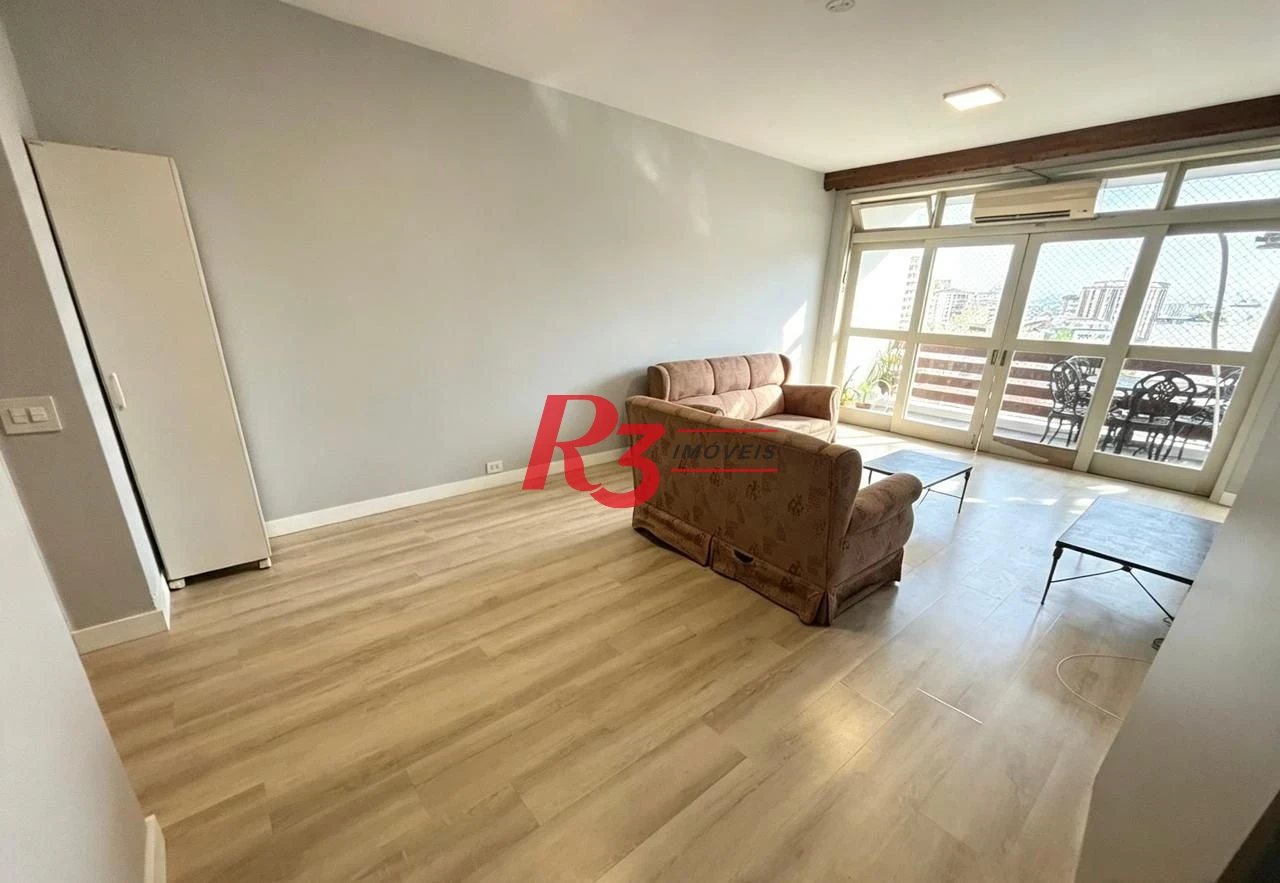 Apartamento com 3 dormitórios para alugar, 137 m² por R$ 6.500,02/mês - Boqueirão - Santos/SP