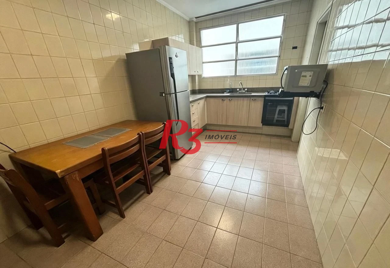 Apartamento com 3 dormitórios para alugar, 137 m² por R$ 6.500,02/mês - Boqueirão - Santos/SP