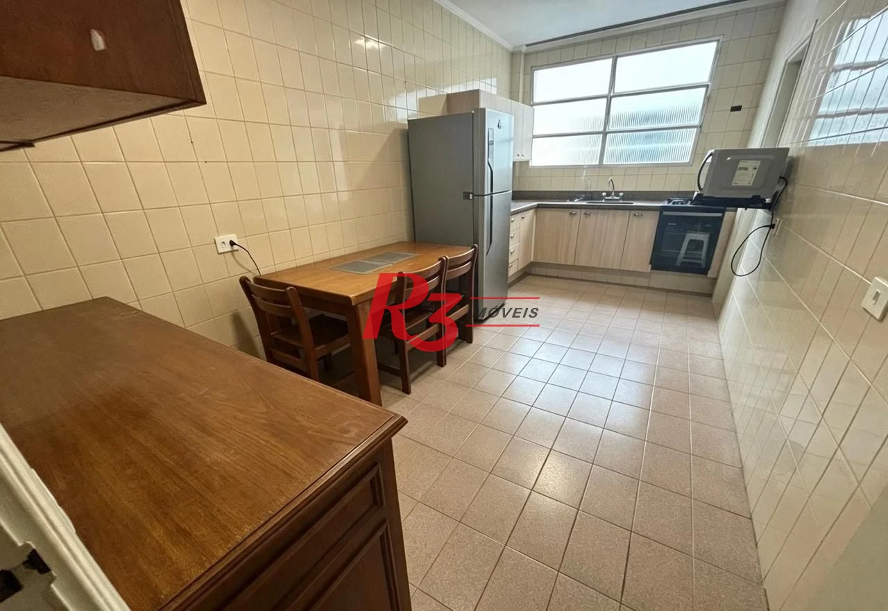 Apartamento com 3 dormitórios para alugar, 137 m² por R$ 6.500,02/mês - Boqueirão - Santos/SP