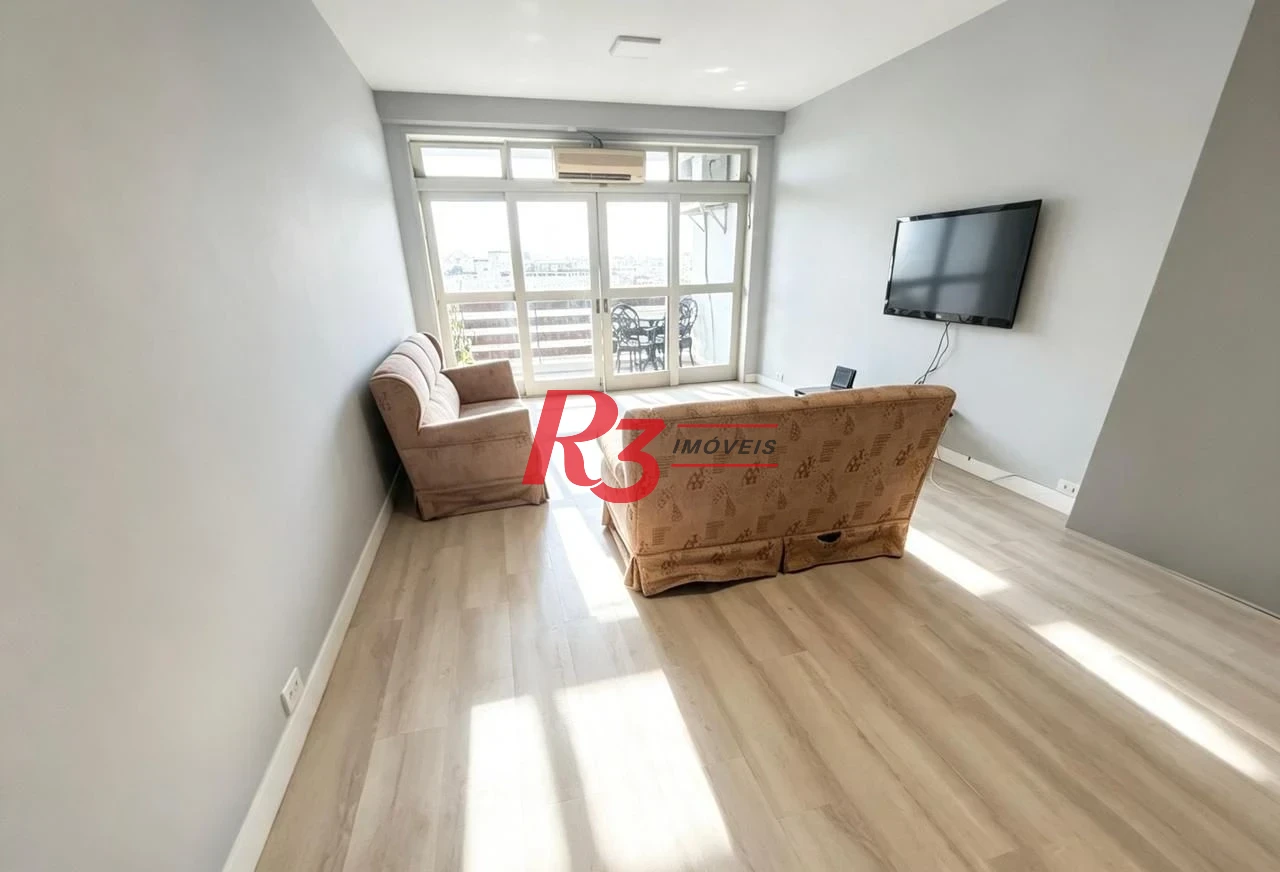 Apartamento com 3 dormitórios para alugar, 137 m² por R$ 6.500,02/mês - Boqueirão - Santos/SP