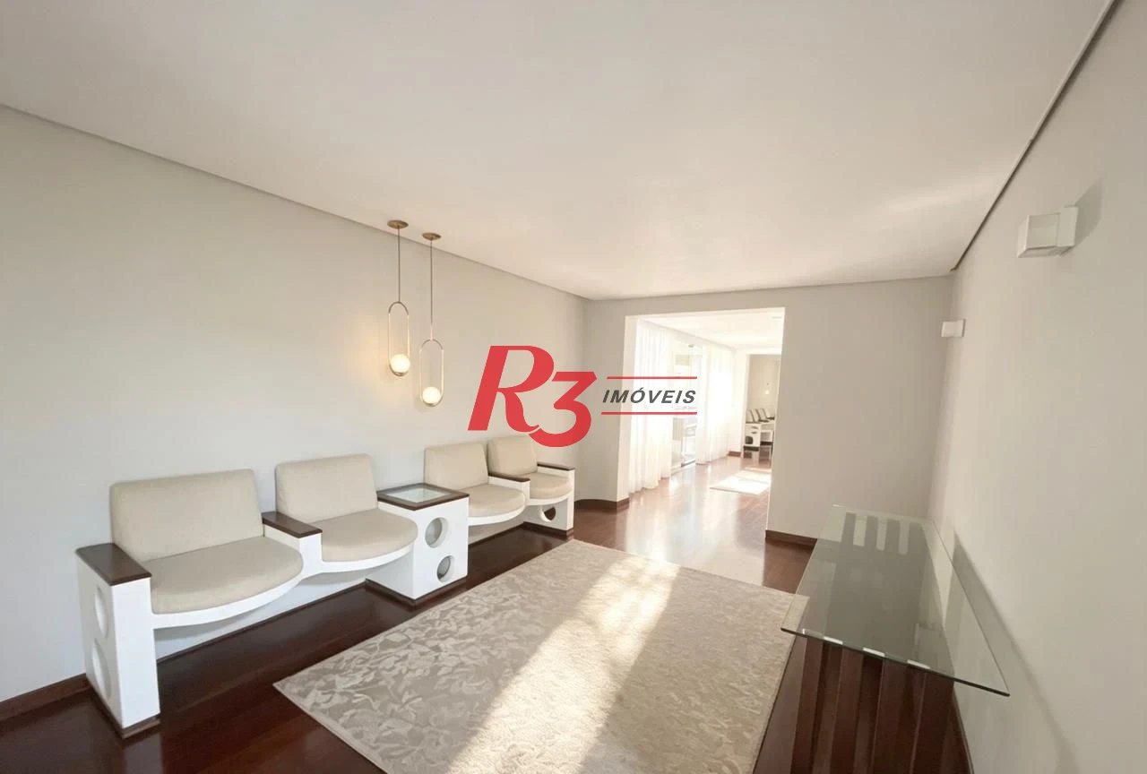 Apartamento com 3 dormitórios para alugar, 137 m² por R$ 6.500,02/mês - Boqueirão - Santos/SP