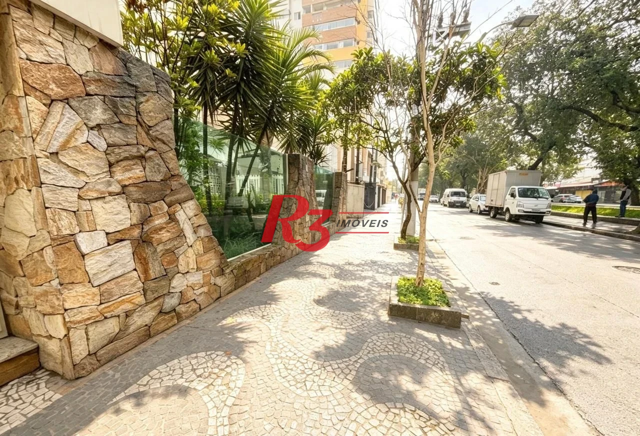 Apartamento com 3 dormitórios para alugar, 137 m² por R$ 6.500,02/mês - Boqueirão - Santos/SP