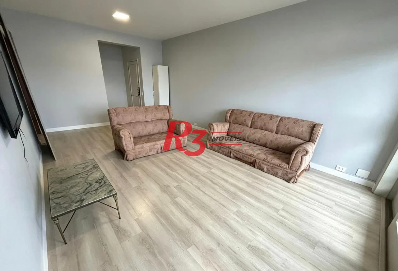 Apartamento com 3 dormitórios para alugar, 137 m² por R$ 6.500,02/mês - Boqueirão - Santos/SP