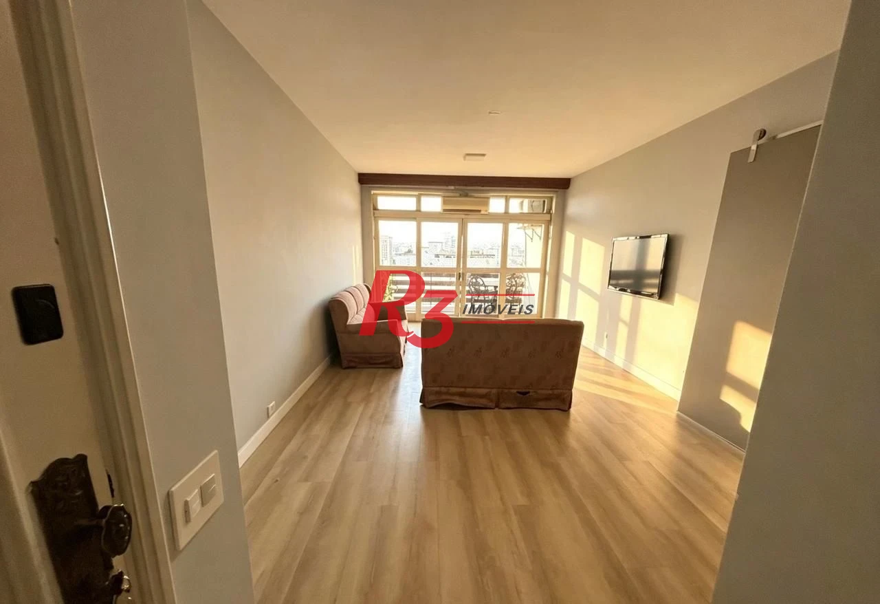 Apartamento com 3 dormitórios para alugar, 137 m² por R$ 6.500,02/mês - Boqueirão - Santos/SP