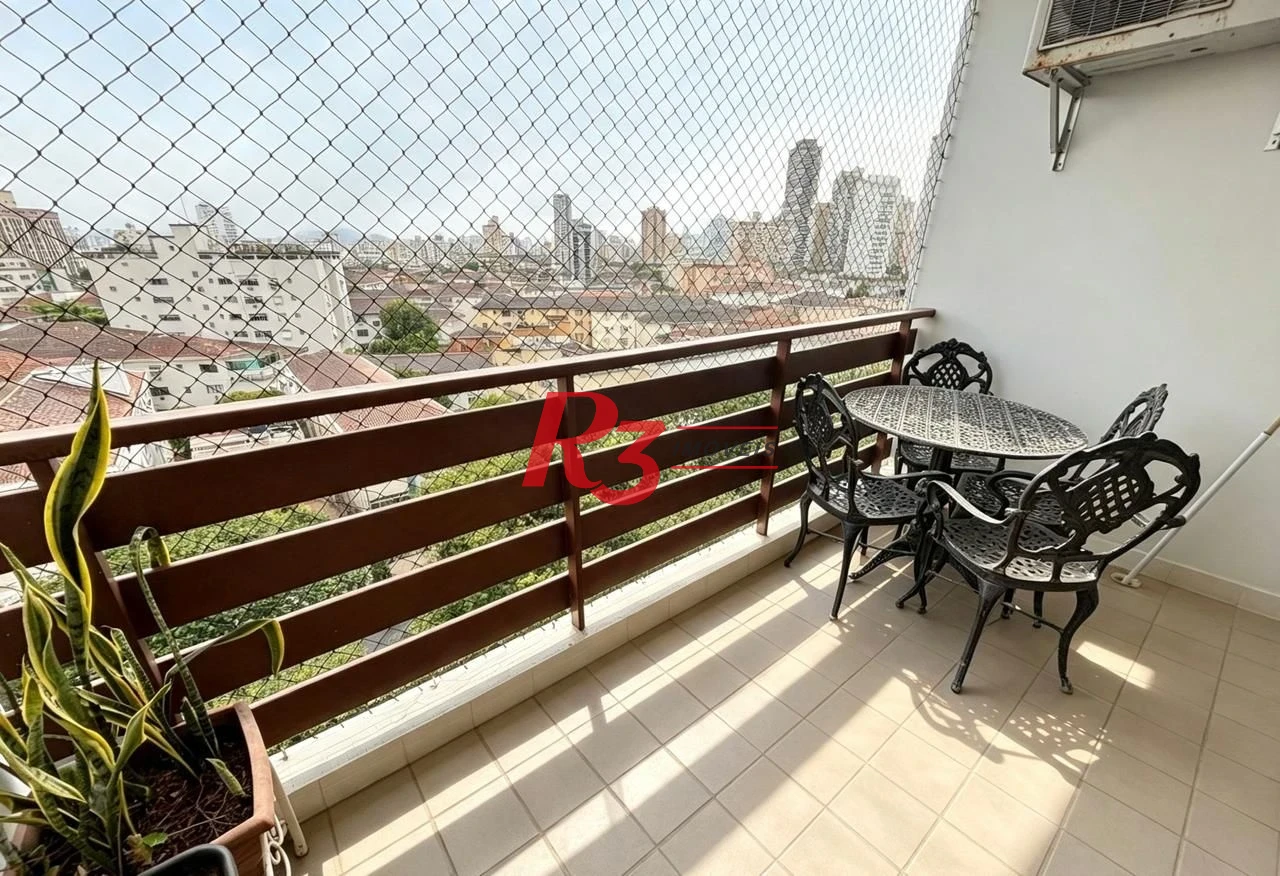 Apartamento com 3 dormitórios para alugar, 137 m² por R$ 6.500,02/mês - Boqueirão - Santos/SP