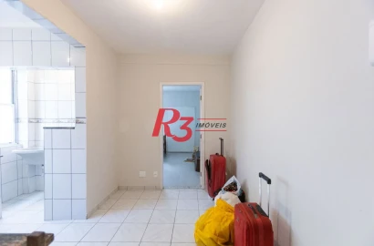 Apartamento com 1 dormitório para alugar, 48 m² por R$ 3.000,00/mês - Boqueirão - Santos/SP