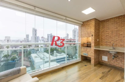 Apartamento com 3 dormitórios à venda, 110 m² por R$ 1.400.000,00 - Gonzaga - Santos/SP