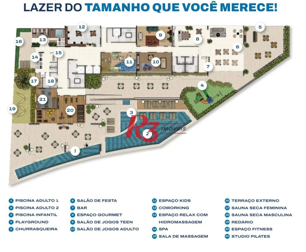 Apartamento com 2 dormitórios à venda, 72 m² por R$ 930.000,00 - Encruzilhada - Santos/SP