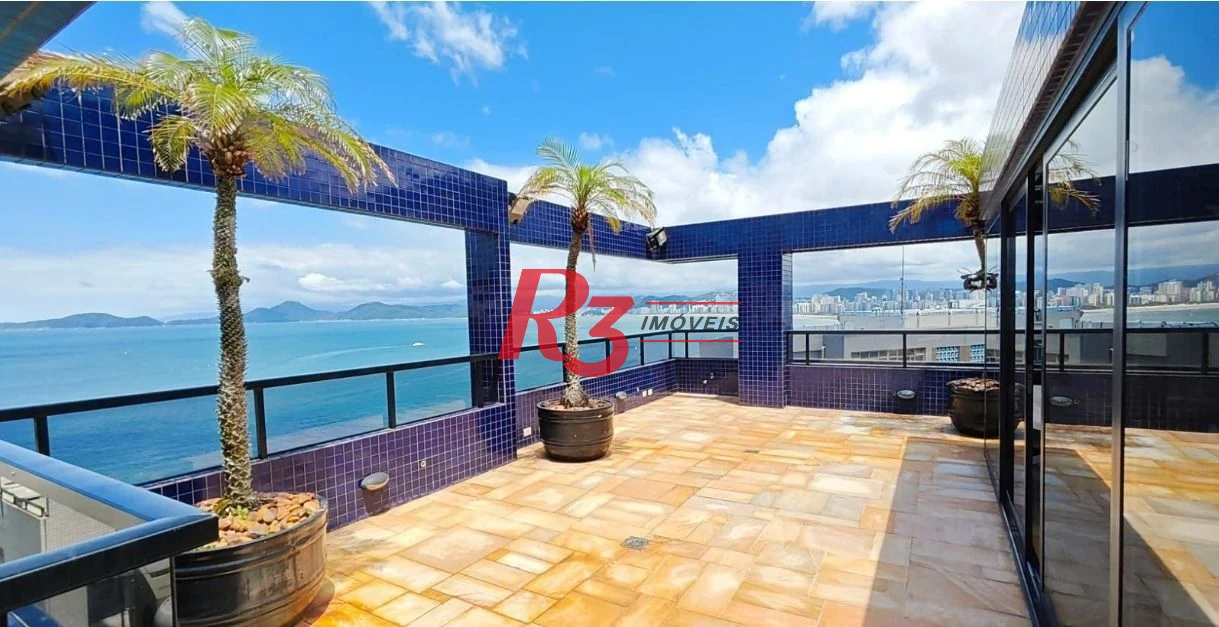 Cobertura com 3 dormitórios à venda, 400 m² por R$ 6.200.000,00 - Ponta da Praia - Santos/SP