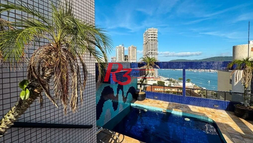 Cobertura com 3 dormitórios à venda, 400 m² por R$ 6.200.000,00 - Ponta da Praia - Santos/SP