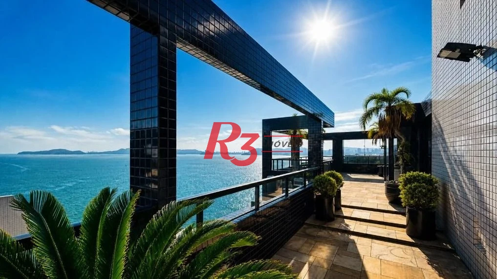 Cobertura com 3 dormitórios à venda, 400 m² por R$ 6.200.000,00 - Ponta da Praia - Santos/SP