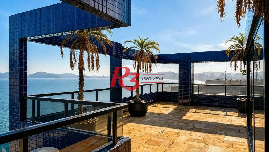 Cobertura com 3 dormitórios à venda, 400 m² por R$ 6.200.000,00 - Ponta da Praia - Santos/SP