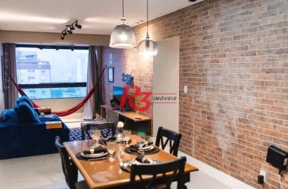 Apartamento com 2 dormitórios à venda, 90 m² por R$ 880.000,00 - Campo Grande - Santos/SP