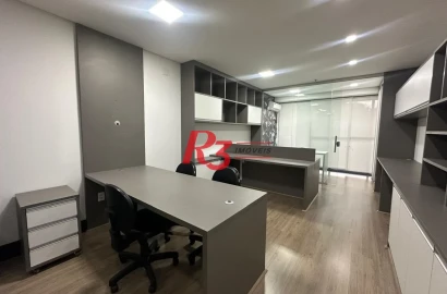 Sala para alugar, 42 m² - Valongo - Santos/SP
