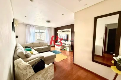 Apartamento com 3 dormitórios à venda, 120 m² por R$ 813.000,00 - Ponta da Praia - Santos/SP