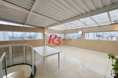 Apartamento Triplex com 2 dormitórios à venda, 121 m² por R$ 775.000,00 - Embaré - Santos/SP