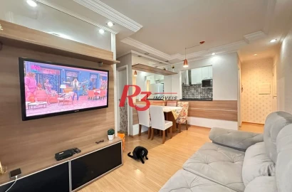 Apartamento com 3 dormitórios à venda, 69 m² por R$ 430.000,00 - Areia Branca - Santos/SP