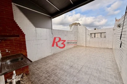 Cobertura com 2 dormitórios para alugar, 171 m² por R$ 4.500,00/mês - Marapé - Santos/SP