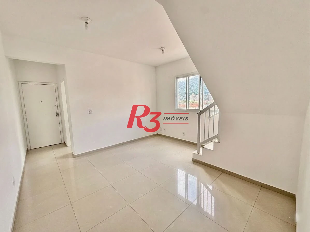 Cobertura com 2 dormitórios para alugar, 171 m² por R$ 4.500,00/mês - Marapé - Santos/SP